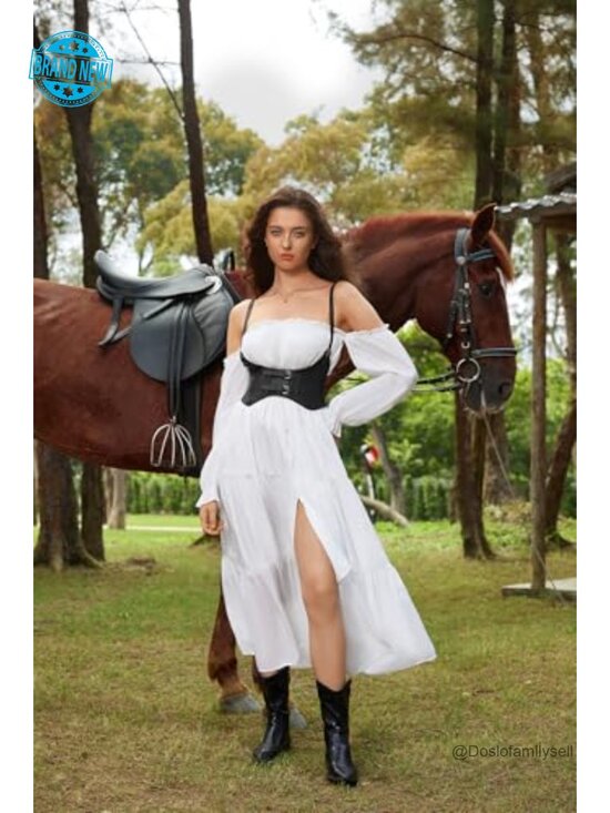 Faux Leather Underbust Corset Waist Belt Steampunk Cosplay main image 4